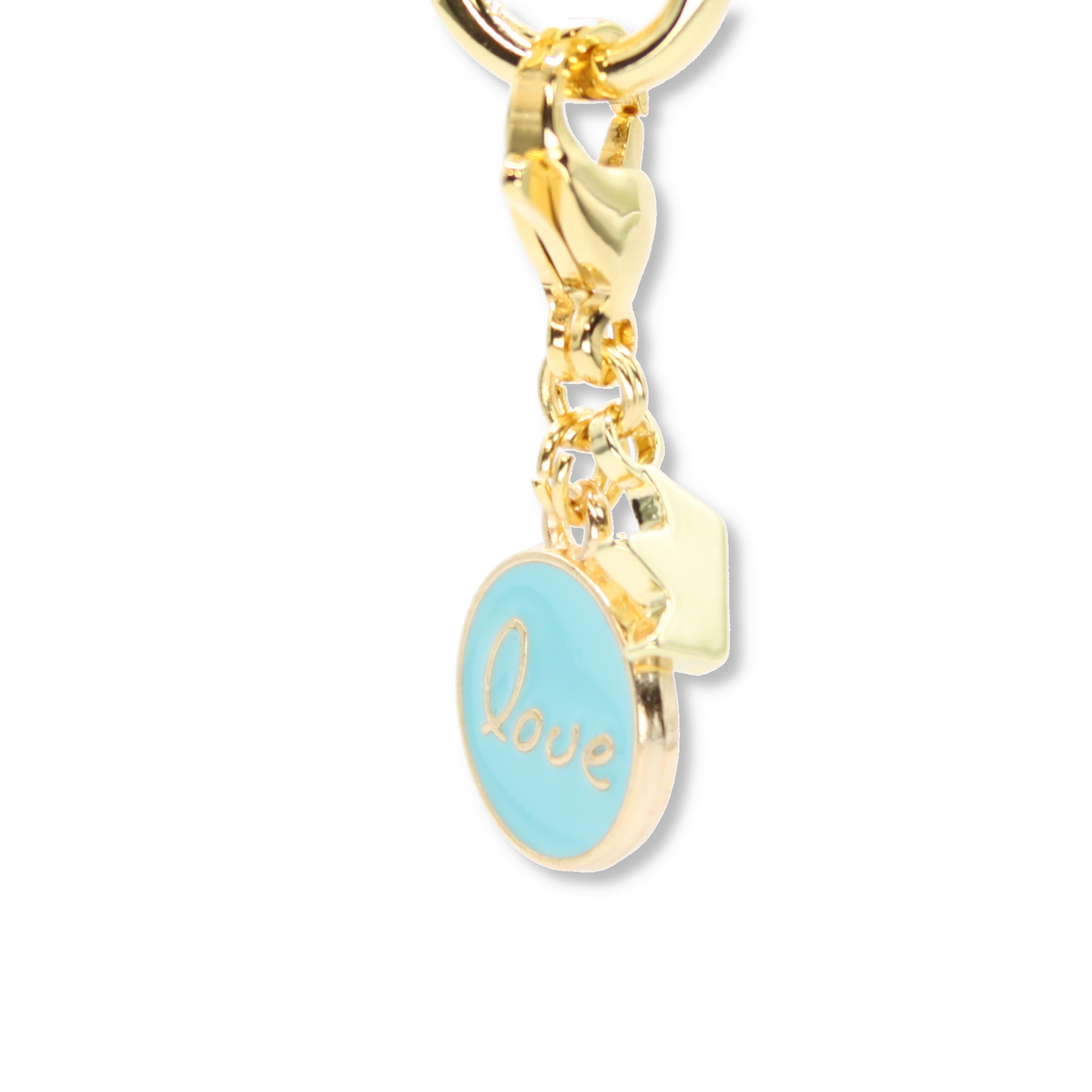 Love Coin Charm, Light Blue