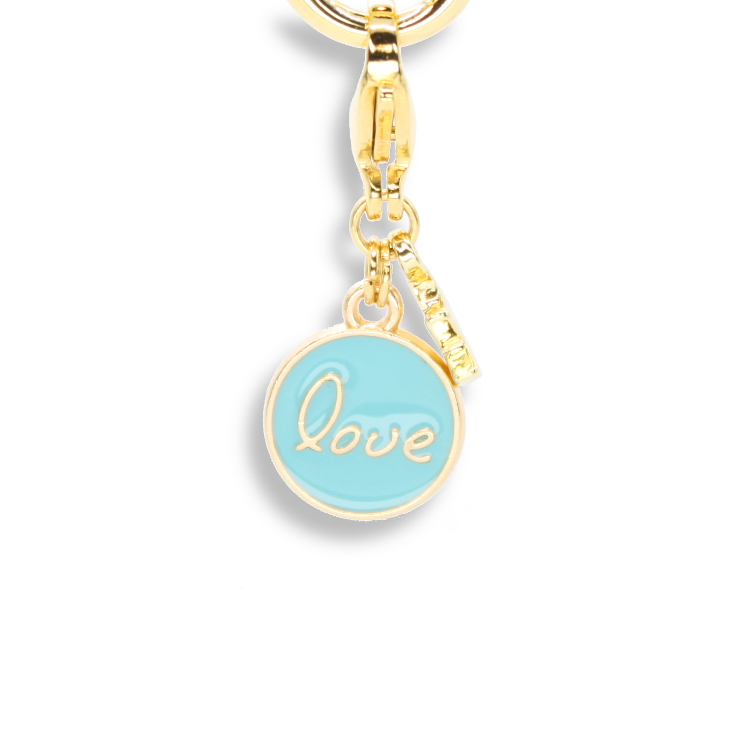 Love Coin Charm, Light Blue