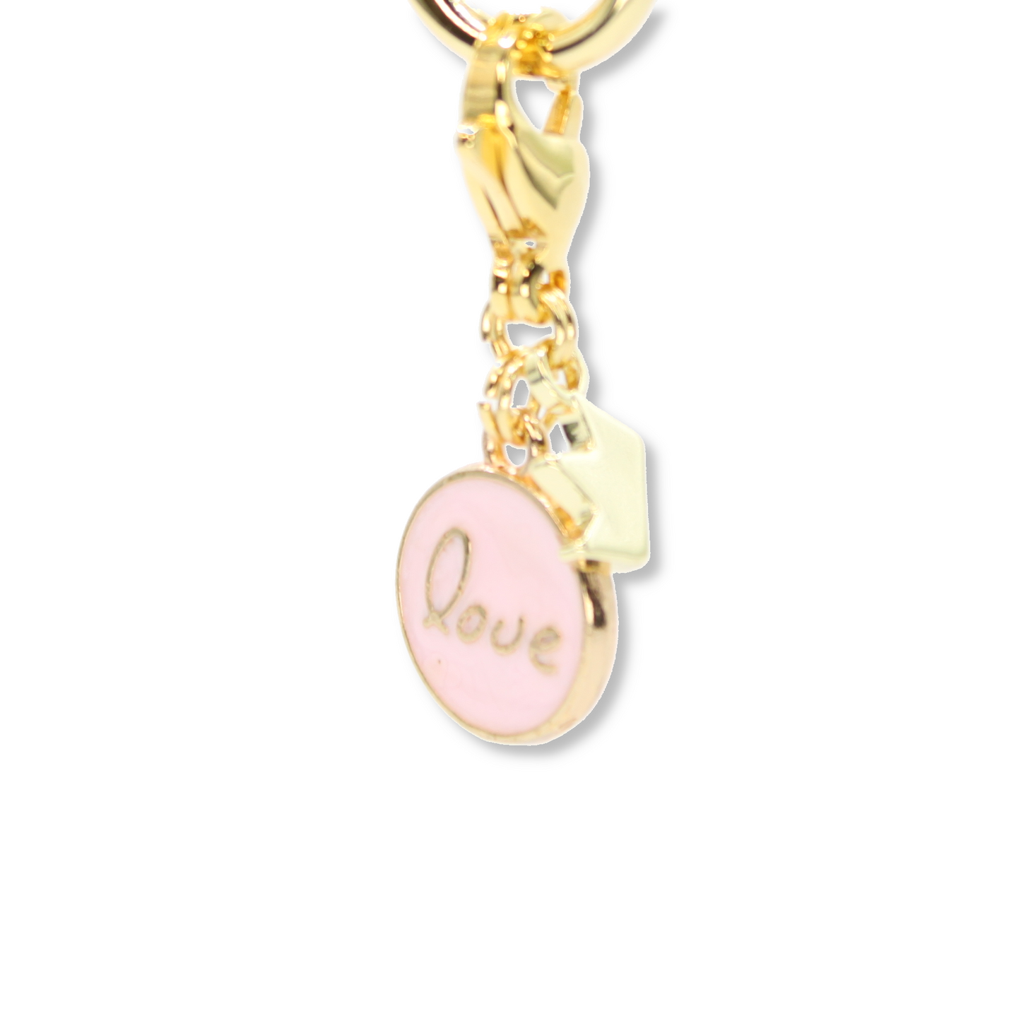 Love Coin Charm, Light Pink