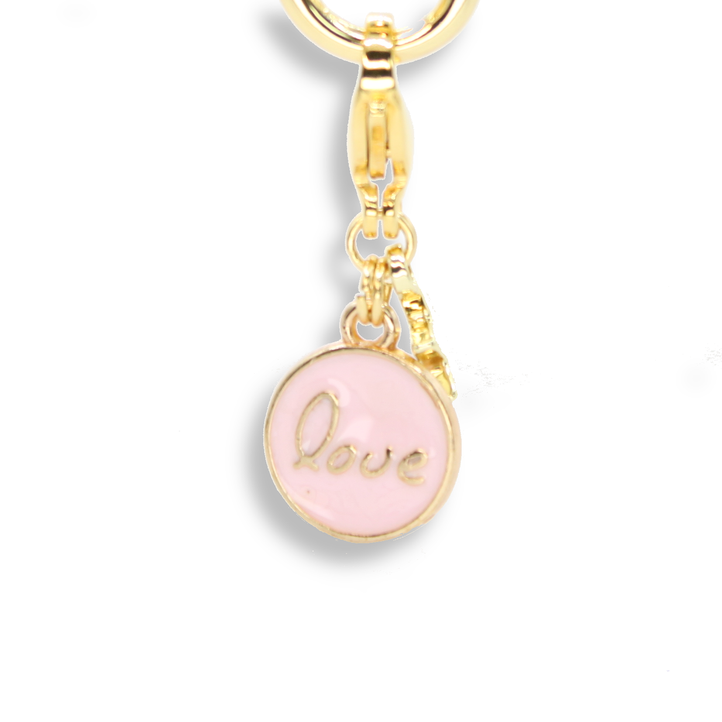 Love Coin Charm, Light Pink