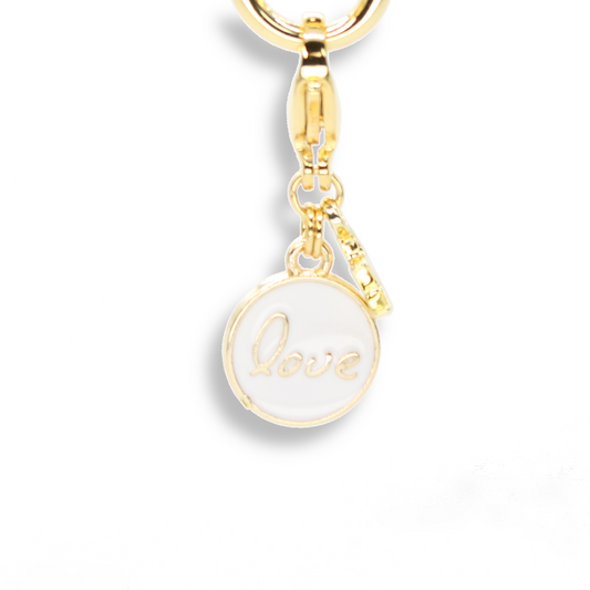 Love Coin Charm, White