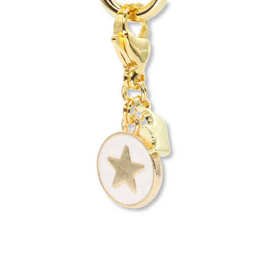 Star Coin Charm, White