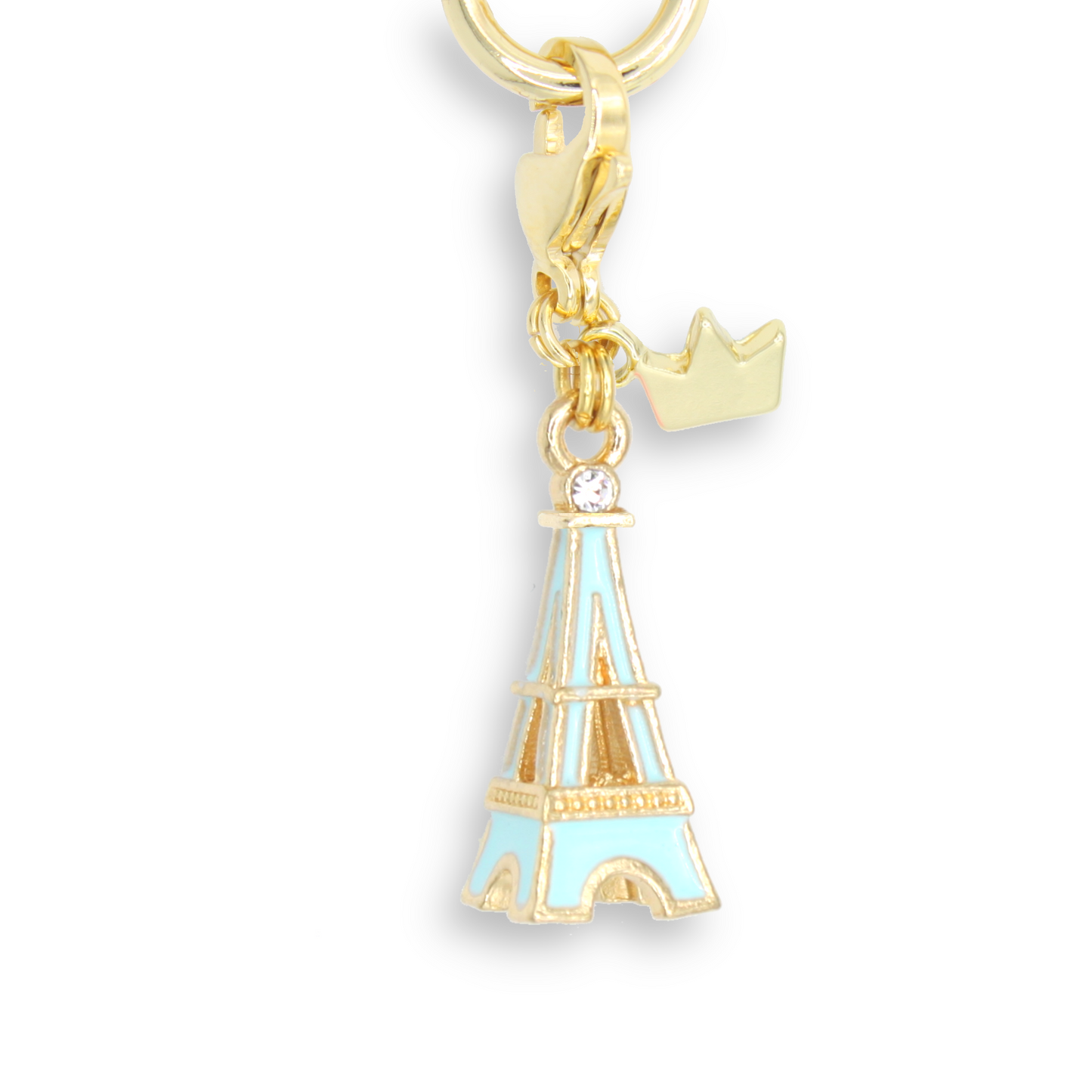 Eiffel Tower Charm, Light Blue