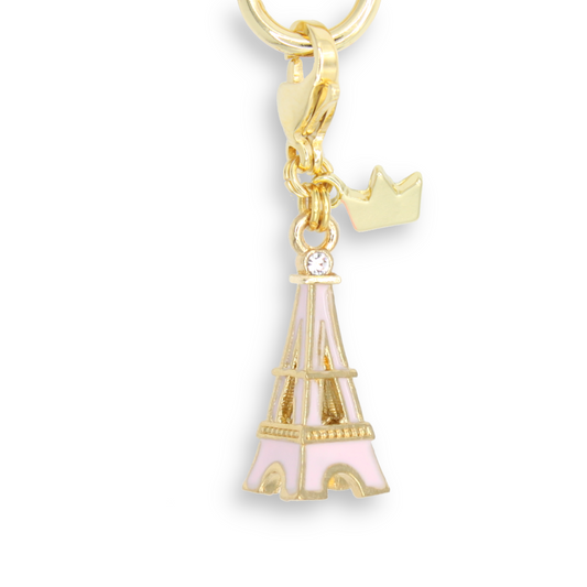 Eiffel Tower Charm, Light Pink