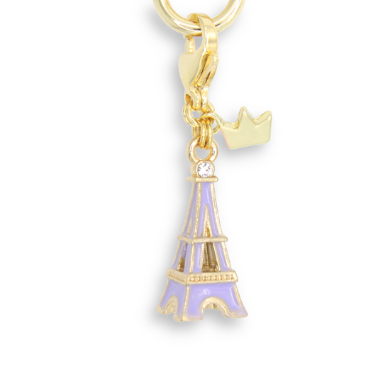 Eiffel Tower Charm, Purple