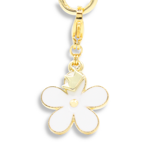 Little Robin Irish Wildflower Charm, White