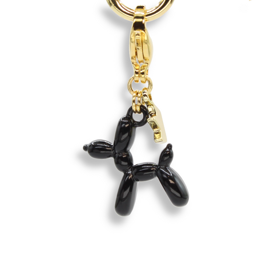 Balloon Dog Charm, Black