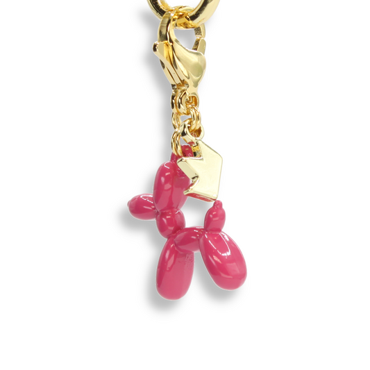 Balloon Dog Charm, Hot Pink