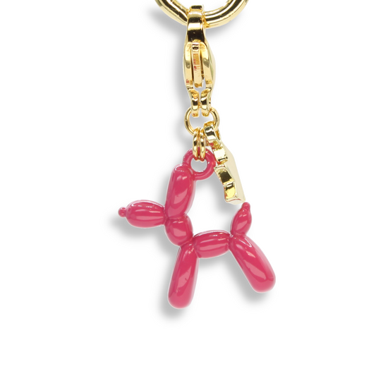 Balloon Dog Charm, Hot Pink