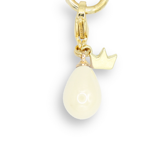 Pearly Waterdrop Charm, Yellow