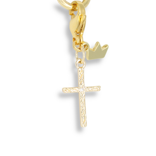 14K Gold Plated Cross Charm