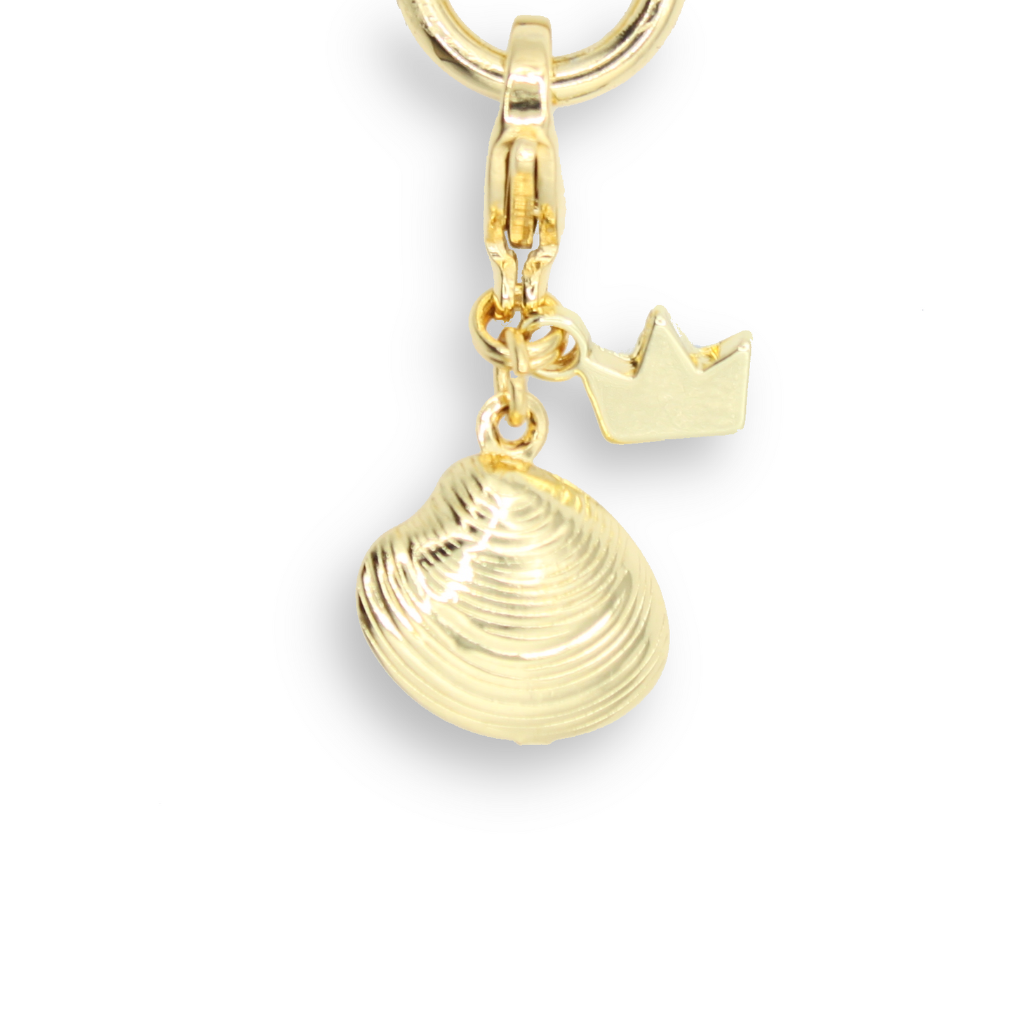 18K Gold Plated Petite Clam Charm