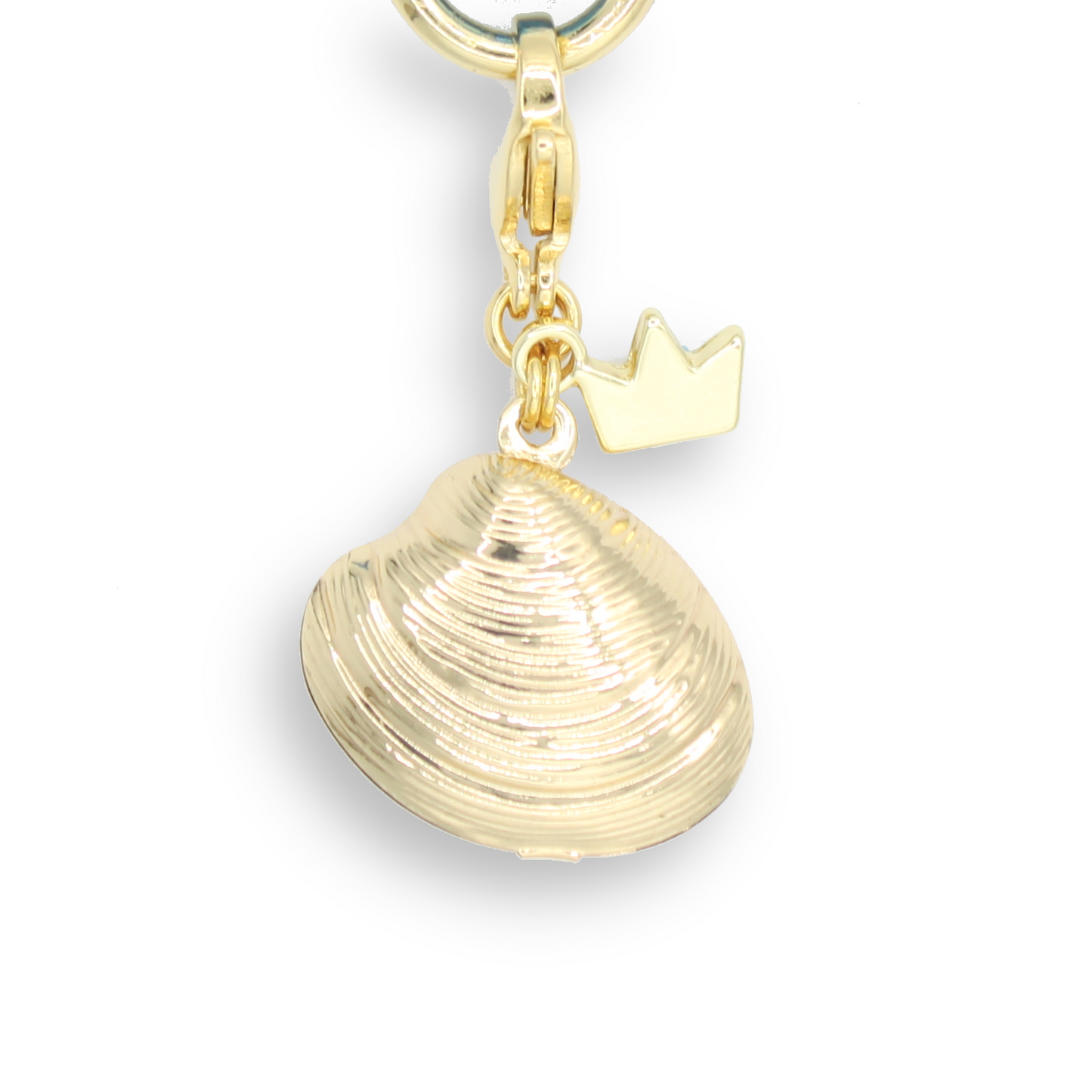 18K Gold Plated Clam Charm