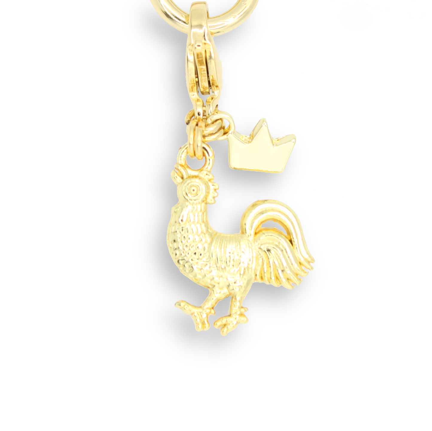 18K Gold Plated Rooster Charm