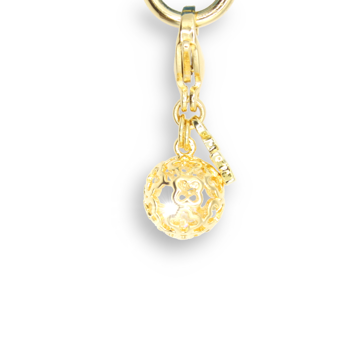 18K Gold Plated Floating Zircon Charm, Life